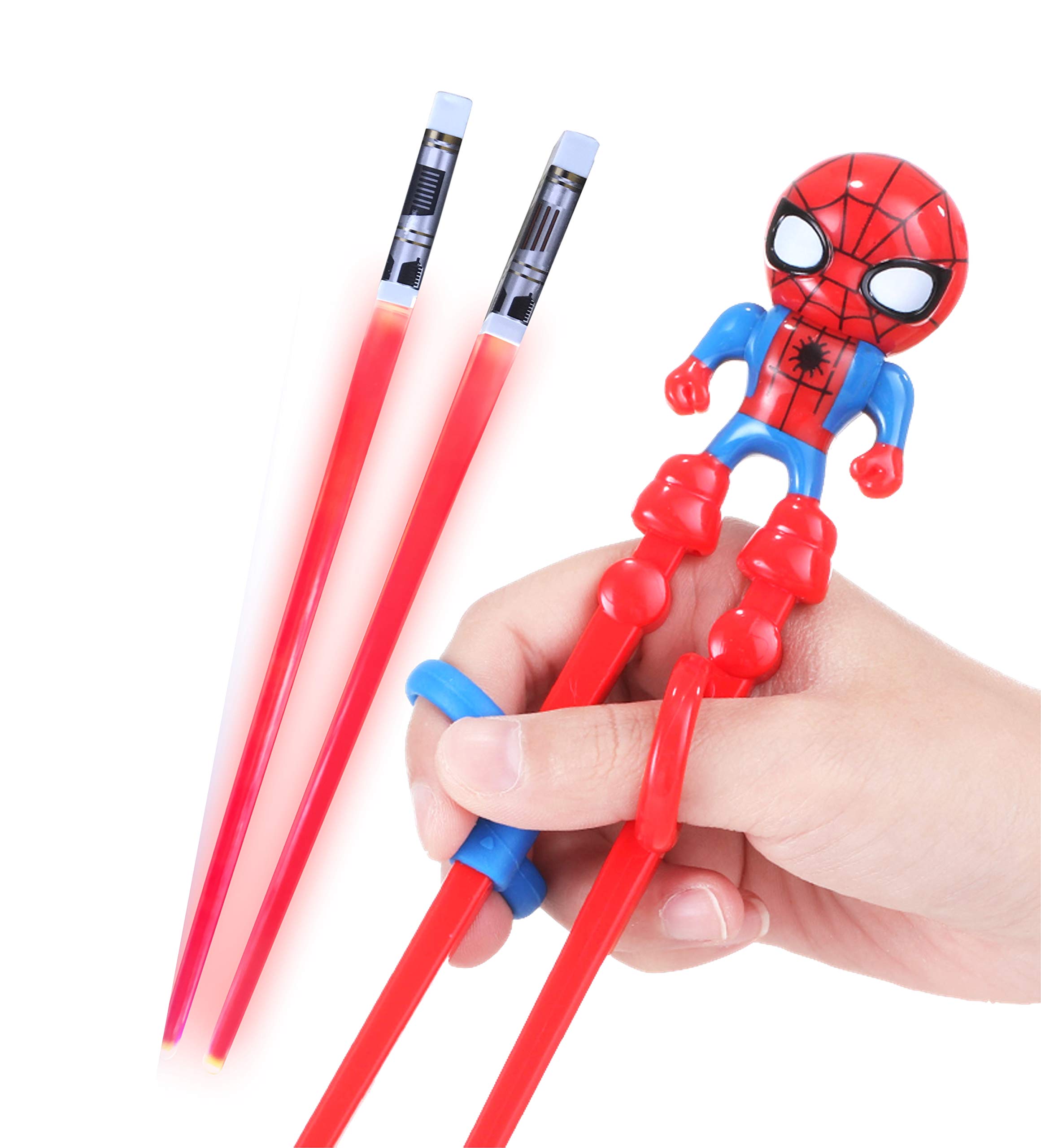 Amazon | スパイダーマン & レッド LEDライトアップ ライトセーバー 箸